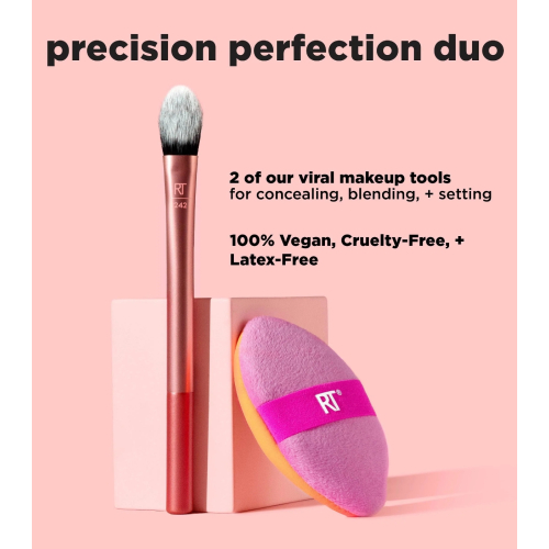 Real Techniques - Duo Pinceau + Éponge Precision Perfection