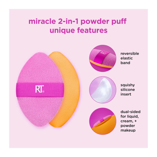 Real Techniques - Puff polyvalent double face Miracle 2-in-1 Powder Puff