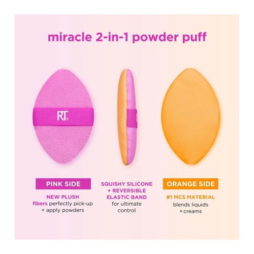 Real Techniques - Puff polyvalent double face Miracle 2-in-1 Powder Puff