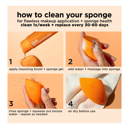 Real Techniques - Gel nettoyant pour brosse et éponge Miracle Deep