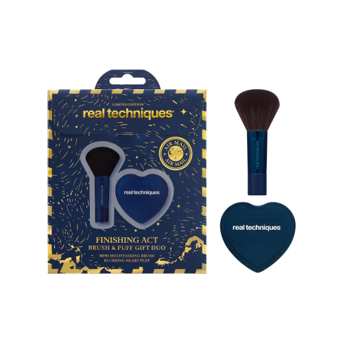 Real Techniques - *Holiday 2026* - Ensemble de pinceaux + houppette Finishing Act