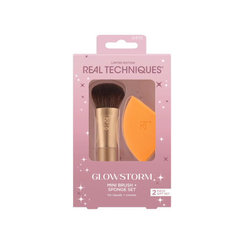 Real Techniques - *Holidays 24* - Ensemble mini brosse + éponge Glowstorm