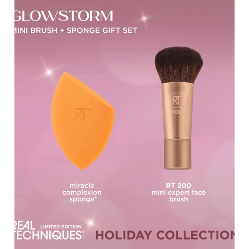 Real Techniques - *Holidays 24* - Ensemble mini brosse + éponge Glowstorm