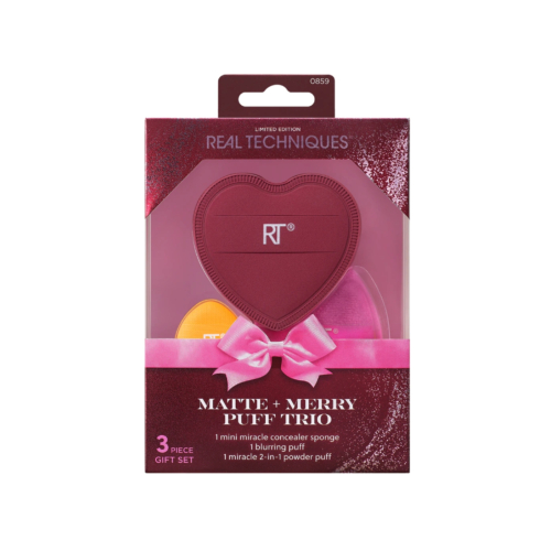 Real Techniques - *Holidays 25* - Ensemble de pinceaux de maquillage Matte + Merry Trio