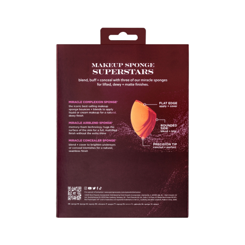 Real Techniques - *Holidays 25* - Superstars Ensemble d'éponges à maquillage