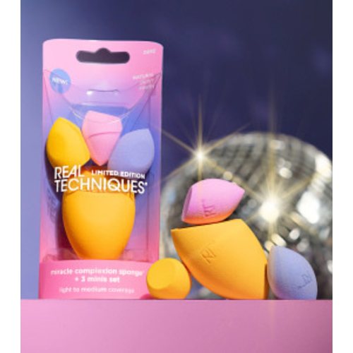 Real Techniques - *Night Brights* - Éponge teint miracle + 3 mini éponges