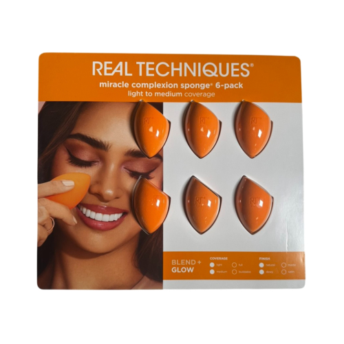 Real Techniques - Pack de 6 éponges à maquillage Miracle Complexion