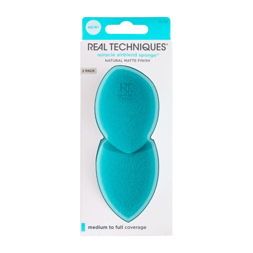Real Techniques - Pack d'éponges de maquillage Miracle Airblend Sponge - Finition mate naturelle