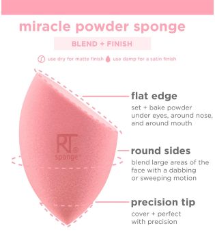 Real Techniques - Pack d'éponges de maquillage Miracle Powder pour poudres