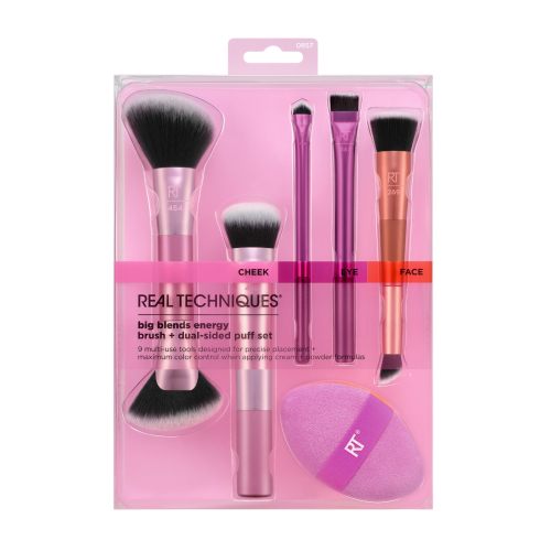 Real Techniques - Ensemble de pinceaux pour les yeux et le visage Big Blends Energy