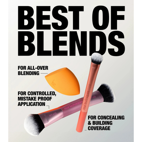 Real Techniques - Ensemble de pinceaux et éponge Best of Blends