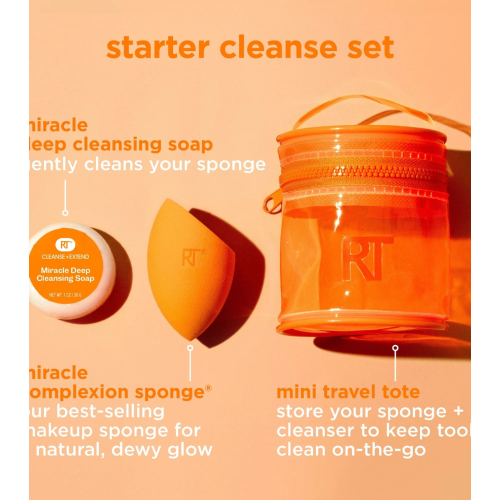 Real Techniques - Coffret éponge + nettoyant