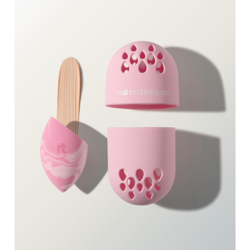 Real Techniques - *Sweet Tooth* - Éponge à maquillage + étui Batter up Base