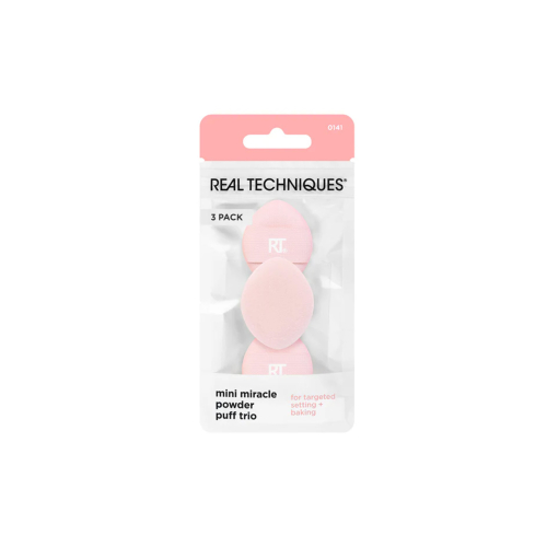 Real Techniques - Trio de mini houppettes de maquillage en poudre Miracle