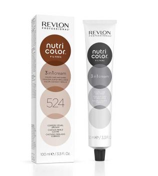 Revlon - Coloration Nutri Color Filters 3 en 1 Crème 100ml - 524: Marron Perle Cuivrée