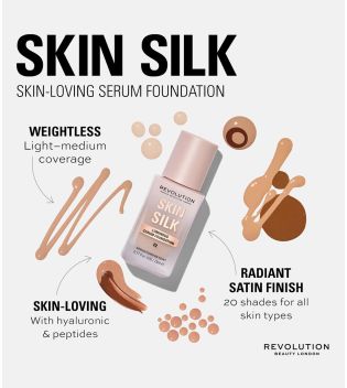 Revolution - Base de maquillage Skin Silk Serum Foundation - F10