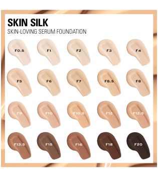 Revolution - Base de maquillage Skin Silk Serum Foundation - F10.5