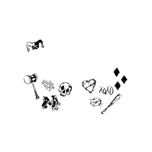 Revolution - *DC Poison Ivy & Harley Quinn* - Autocollants adhésifs pour le visage