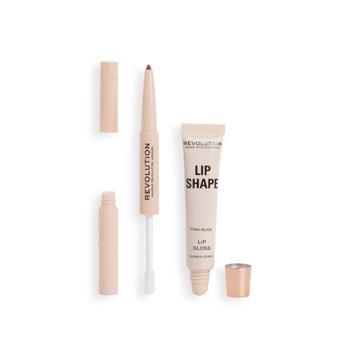 Revolution - Lip Shape Lip Set - Pink Nude