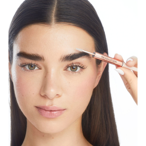 Revolution - Crayon à sourcils Fluffy Brow Filter Duo - Dark Brown