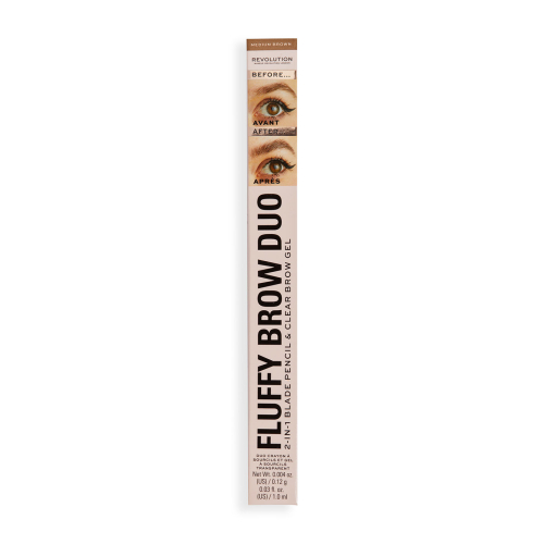 Revolution - Crayon à sourcils Fluffy Brow Filter Duo - Medium Brown