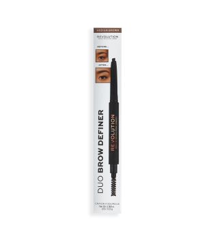 Revolution - Crayon à Sourcils Duo Brow Definer - Medium Brown