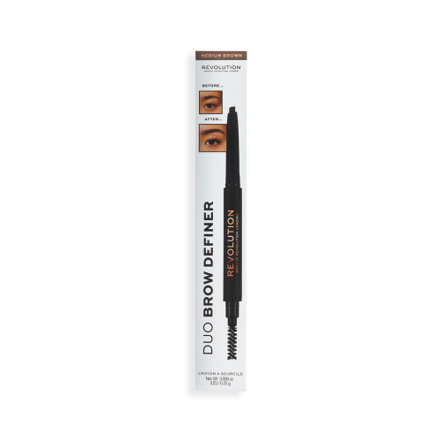 Revolution - Crayon à Sourcils Duo Brow Definer - Medium Brown