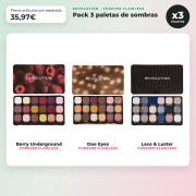 Revolution - Pack de 3 palettes de fards à paupières Forever Flawless