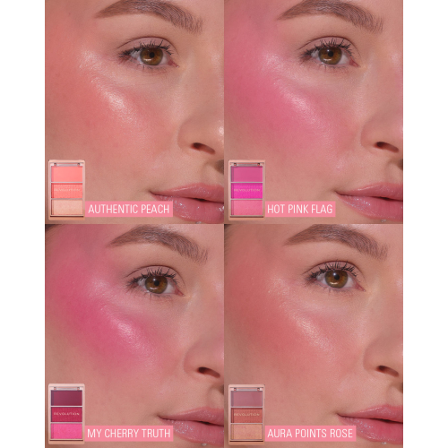 Revolution - Palette de fards à joues Icon Blush - Aura Points Rose