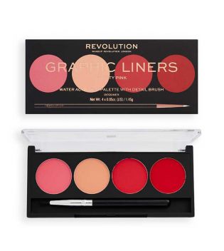 Revolution - Liner Palette Water Activated Graphic Liners - Pretty Pink