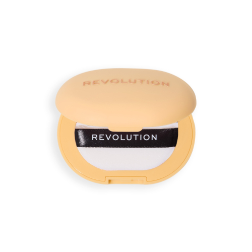 Makeup Revolution - Poudre compacte + Support adhésif pour téléphone portable Powder Pops - Banana