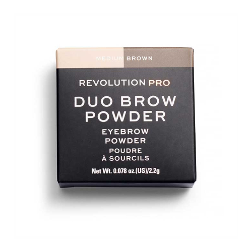 Revolution Pro - Ombre de sourcils poudre Duo Brow - Medium Brown