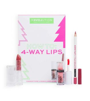 Revolution Relove - Coffret cadeau How To: 4-Way Lips