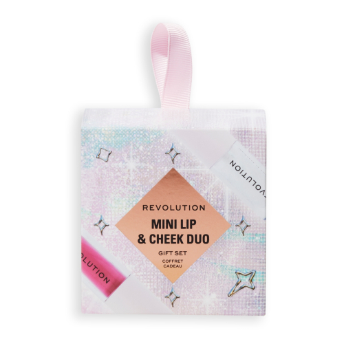 Revolution - Coffret Mini Lip & Cheek Duo - Mini Blush Bomb Cream Blusher Cute Pink + Mini Pout Bomb Clear Shimmer