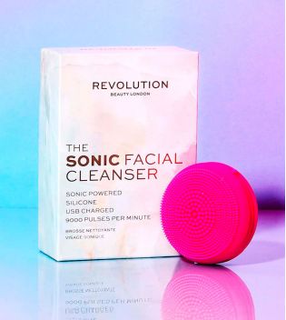 Revolution Skincare - Brosse nettoyante pour le visage en silicone à alimentation sonique rechargeable par USB