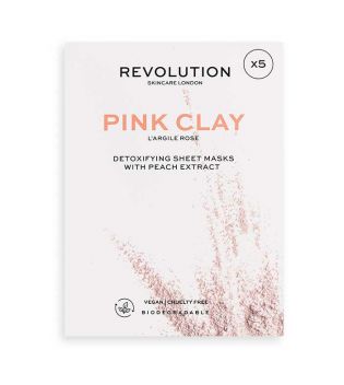 Revolution Skincare - Lot de 5 masques à l'argile rose