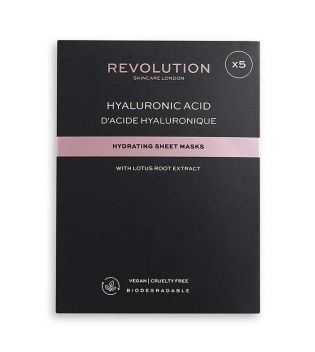 Revolution Skincare - Pack de 5 masques hydratants à l'acide hyaluronique