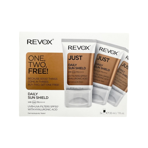 Revox - *Just* - Pack de 3 crèmes solaires SPF50+ à l'acide hyaluronique One, Two, Free!