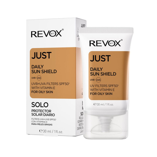 Revox - *Just* - Crème solaire quotidienne SPF50+ à la vitamine E pour peaux grasses
