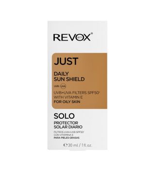 Revox - *Just* - Crème solaire quotidienne SPF50+ à la vitamine E pour peaux grasses