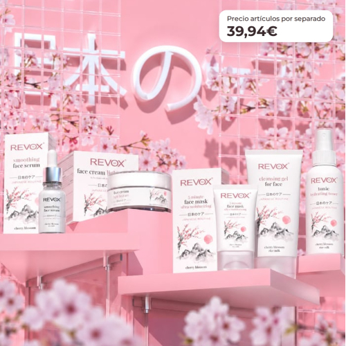 Revox Ensemble Complet de Soin du Visage Routine Japonaise avec Gel Nettoyant, Peeling, Tonique, Sérum, Crème et Masque Hydratant Vegan et Cruelty Free