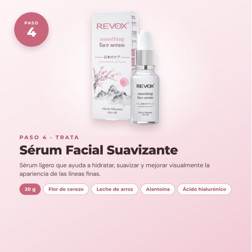 Revox Ensemble Complet de Soin du Visage Routine Japonaise avec Gel Nettoyant, Peeling, Tonique, Sérum, Crème et Masque Hydratant Vegan et Cruelty Free