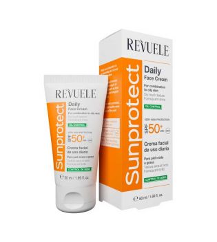 Revuele - Crème solaire visage Sebum control Sunprotect SPF50+ - Peaux mixtes à grasses