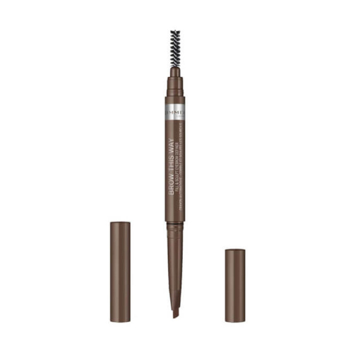 Rimmel London - Crayon sourcils avec pinceau Brow this way - 002: Medium Brown