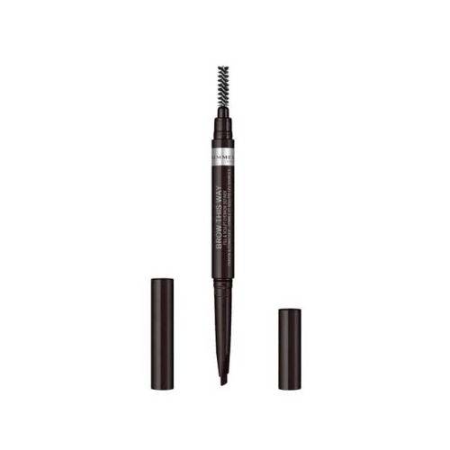 Rimmel London - Crayon à sourcils avec pinceau Brow this way - 004: Soft Black