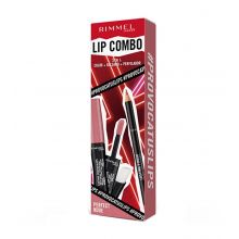 Rimmel London  - Coffret à lèvres Lip Combo 3 en 1 Provocalips + Lasting Finish - Perfect Nude