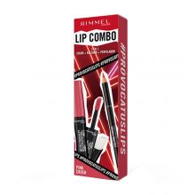 Rimmel London  - Coffret à lèvres Lip Combo 3 en 1 Provocalips + Lasting Finish - Pink Crush