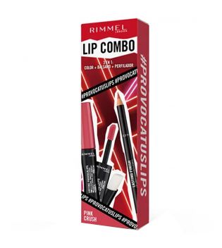 Rimmel London  - Coffret à lèvres Lip Combo 3 en 1 Provocalips + Lasting Finish - Pink Crush