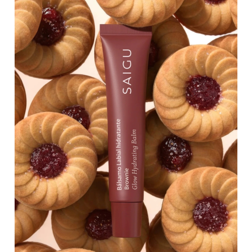 Saigu Cosmetics - Baume à lèvres hydratant effet brillant - Brownie