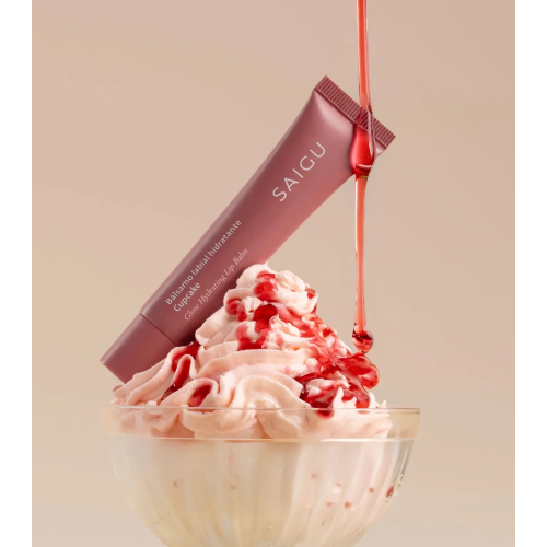 Saigu Cosmetics - Baume à lèvres hydratant effet brillant - Cupcake